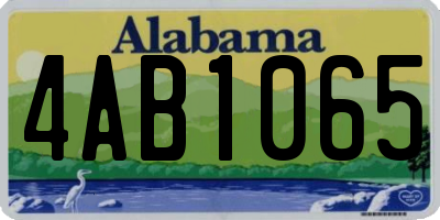 AL license plate 4AB1065