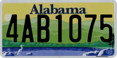 AL license plate 4AB1075