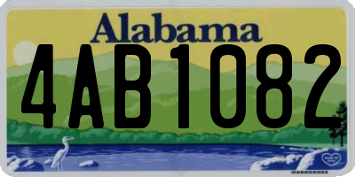 AL license plate 4AB1082