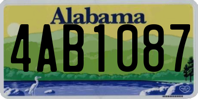 AL license plate 4AB1087