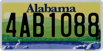 AL license plate 4AB1088