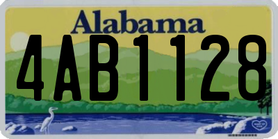 AL license plate 4AB1128