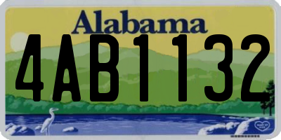 AL license plate 4AB1132