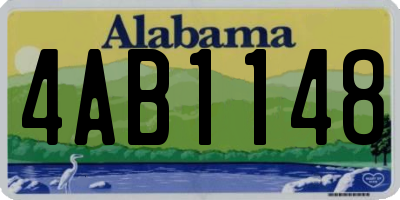 AL license plate 4AB1148