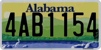 AL license plate 4AB1154
