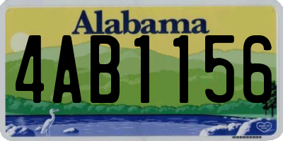 AL license plate 4AB1156