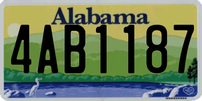 AL license plate 4AB1187