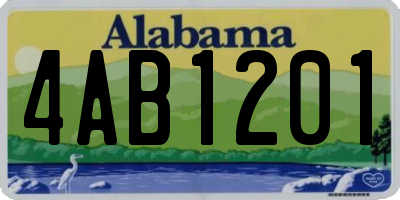 AL license plate 4AB1201
