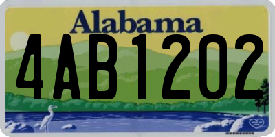 AL license plate 4AB1202