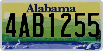 AL license plate 4AB1255