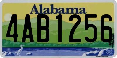AL license plate 4AB1256