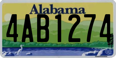 AL license plate 4AB1274