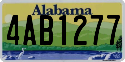 AL license plate 4AB1277