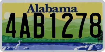 AL license plate 4AB1278