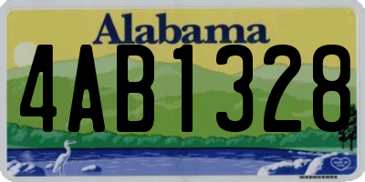 AL license plate 4AB1328