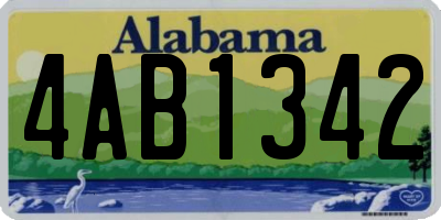 AL license plate 4AB1342