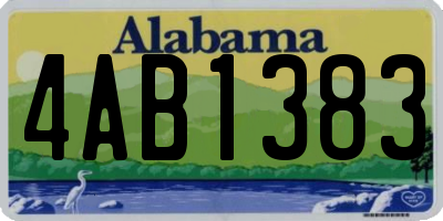 AL license plate 4AB1383