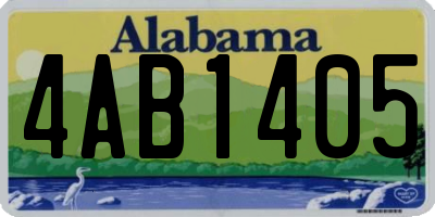 AL license plate 4AB1405