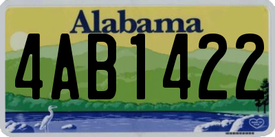 AL license plate 4AB1422