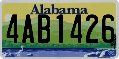 AL license plate 4AB1426