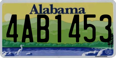AL license plate 4AB1453
