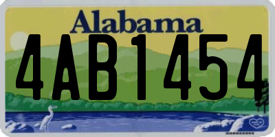 AL license plate 4AB1454
