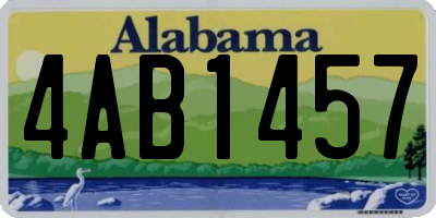 AL license plate 4AB1457
