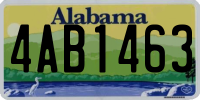 AL license plate 4AB1463