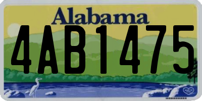 AL license plate 4AB1475