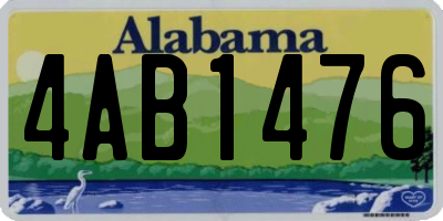AL license plate 4AB1476