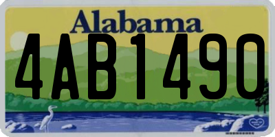 AL license plate 4AB1490