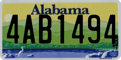 AL license plate 4AB1494