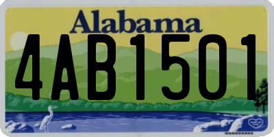 AL license plate 4AB1501