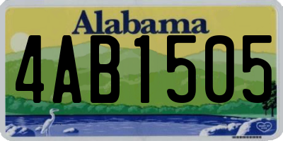 AL license plate 4AB1505