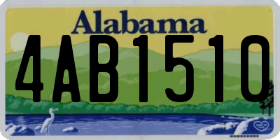 AL license plate 4AB1510