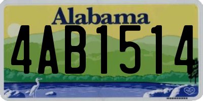 AL license plate 4AB1514