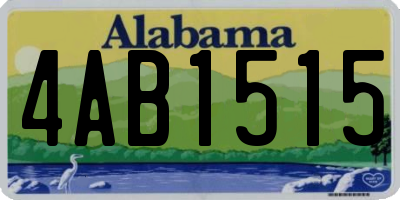 AL license plate 4AB1515