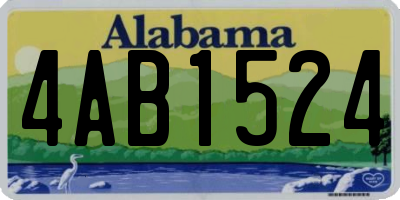 AL license plate 4AB1524