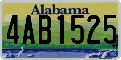 AL license plate 4AB1525