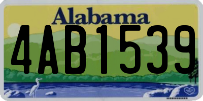AL license plate 4AB1539