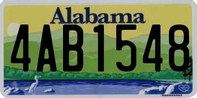 AL license plate 4AB1548