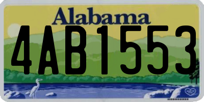 AL license plate 4AB1553