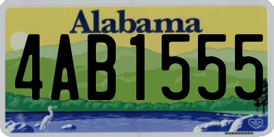 AL license plate 4AB1555