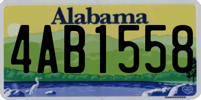 AL license plate 4AB1558