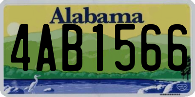 AL license plate 4AB1566