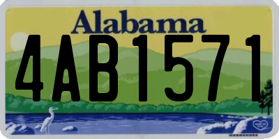 AL license plate 4AB1571