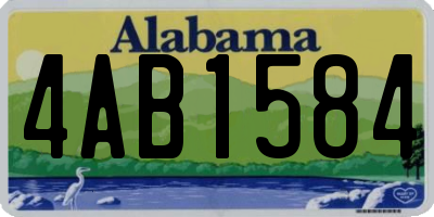 AL license plate 4AB1584