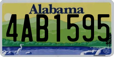 AL license plate 4AB1595