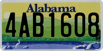 AL license plate 4AB1608