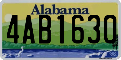 AL license plate 4AB1630